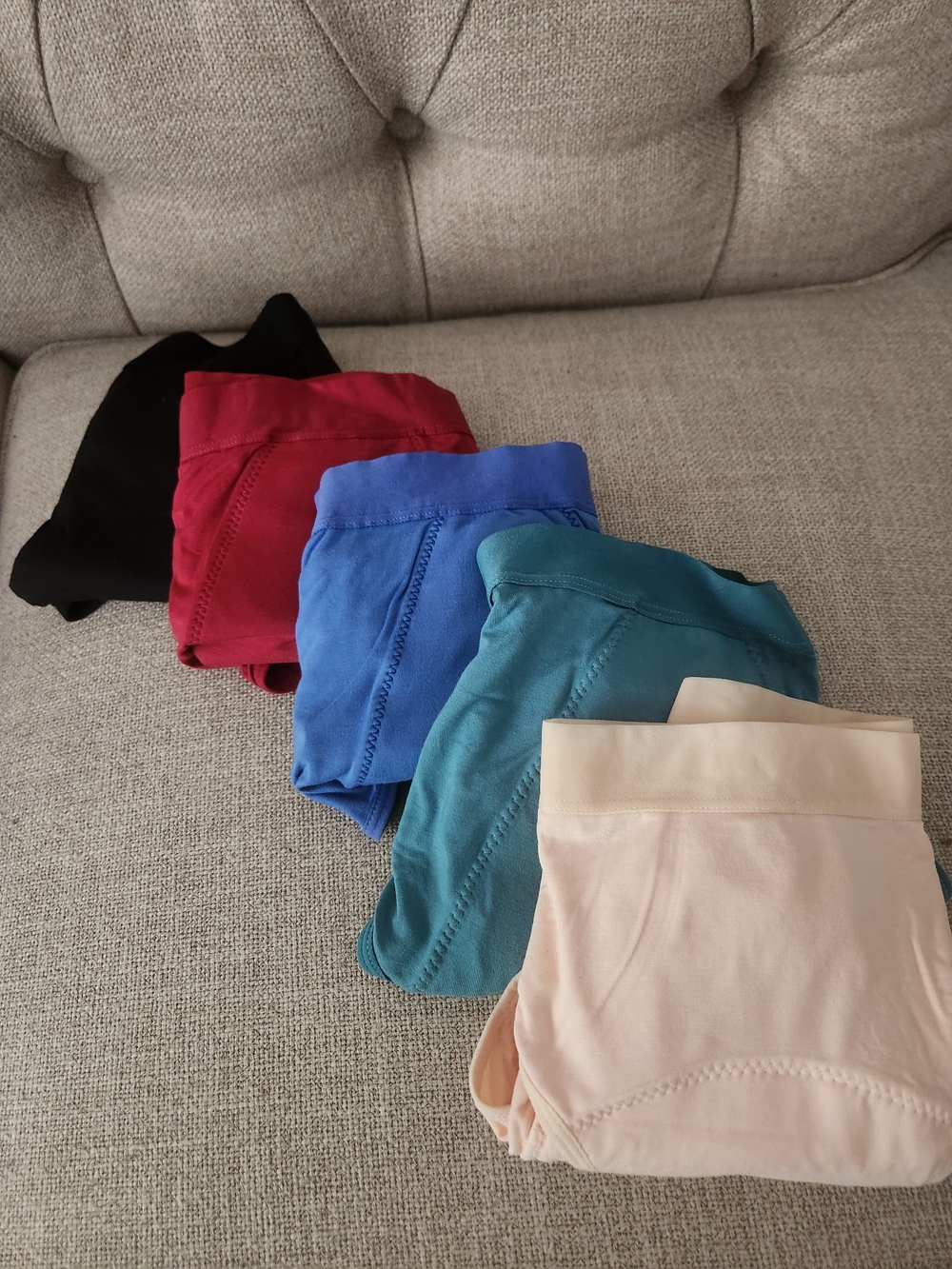 Multi-Color Women's Stay Dry Underwear Set - Black, Red, Blue, Teal, Cream